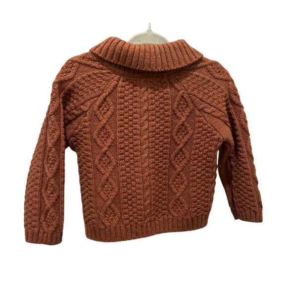 Janie and Jack Cable-Knit Cardigan Button Down Sweater Rust Size 6-12 Months - Picture 2 of 7